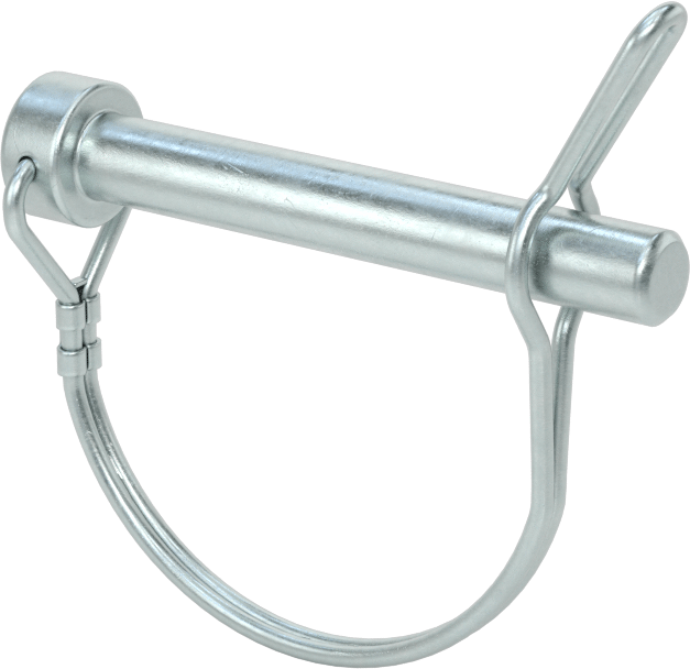 Tel Tutuculu Çatal Pimi, Yuvarlak, Halkalı ve Tırnaklı, 3/8" Çap, 2-3/16" Kullanılabilir Uzunluk