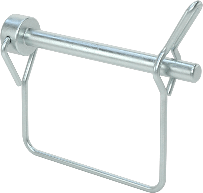 Tel Tutuculu Çatal Pimi, Halkalı ve Tırnaklı Kare, 1/4" Çap, 2-1/4" Kullanılabilir Uzunluk