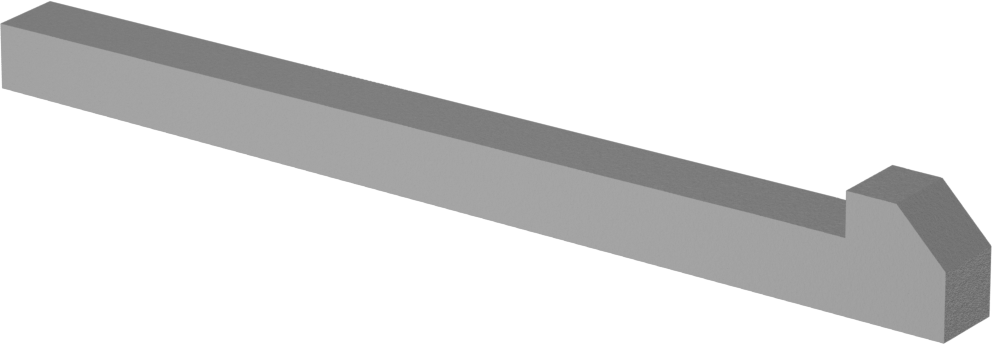 Konik Gib Anahtarı, 1018-1045 Karbon Çelik, 5/16" x 5/16", 4" Uzunluk