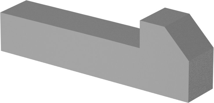 Konik Gib Anahtarı, 1018-1045 Karbon Çelik, 3/8" x 3/8", 1-1/2" Uzunluk