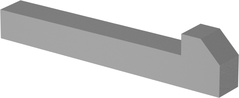 Konik Gib Anahtarı, 1018-1045 Karbon Çelik, 3/8" x 3/8", 2-1/2" Uzunluk