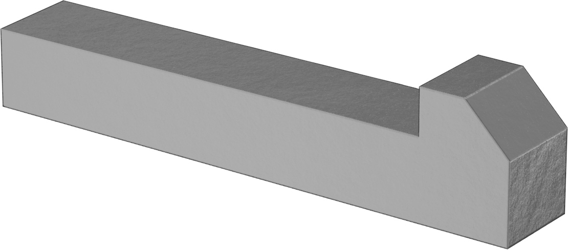 Konik Gib Anahtarı, 1018-1045 Karbon Çelik, 7mm x 8mm, 40 mm Uzunluk
