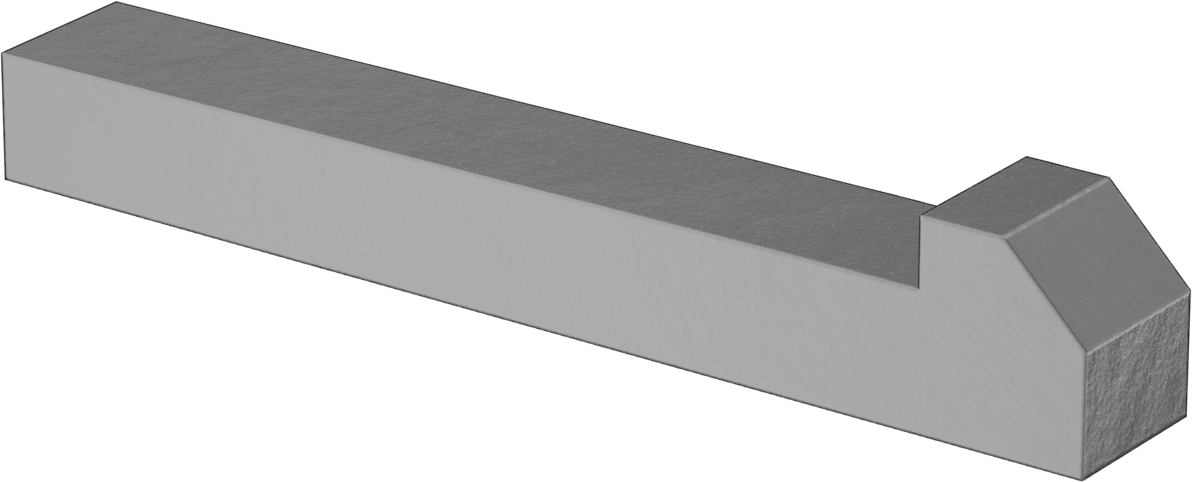 Konik Gib Anahtarı, 1018-1045 Karbon Çelik, 8mm x 10mm, 60 mm Uzunluk