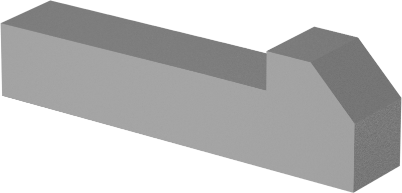 Konik Gib Anahtarı, 1018-1045 Karbon Çelik, 1/2" x 1/2", 2" Uzunluk
