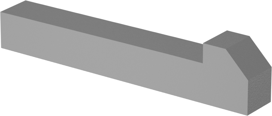 Konik Gib Anahtarı, 1018-1045 Karbon Çelik, 1/2" x 1/2", 3" Uzunluk