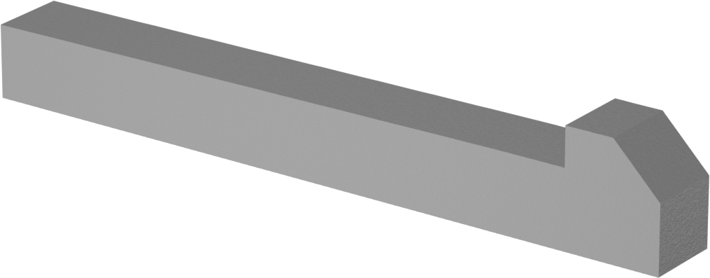 Konik Gib Anahtarı, 1018-1045 Karbon Çelik, 1/2" x 1/2", 4" Uzunluk