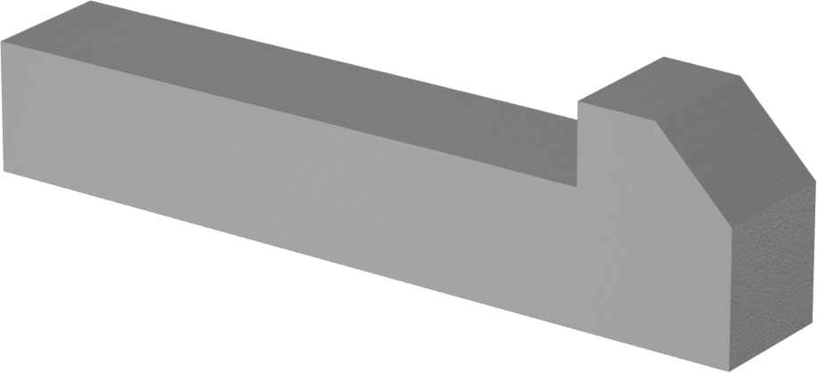 Konik Gib Anahtarı, 1018-1045 Karbon Çelik, 5/8" x 5/8", 3" Uzunluk