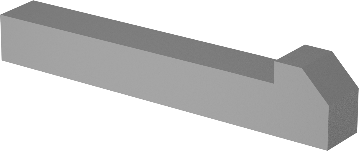Konik Gib Anahtarı, 1018-1045 Karbon Çelik, 7/8" x 7/8", 5-1/2" Uzunluk