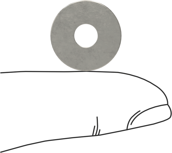 18-8 Paslanmaz Çelik Sonlandırma Pul, M5 Vida Boyutu için, 5.3 mm ID, 16 mm OD