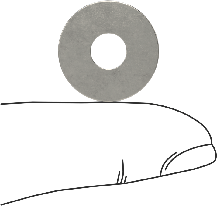 18-8 Paslanmaz Çelik Sonlandırma Pul, M6 Vida Boyutu için, 6.4 mm ID, 18 mm OD