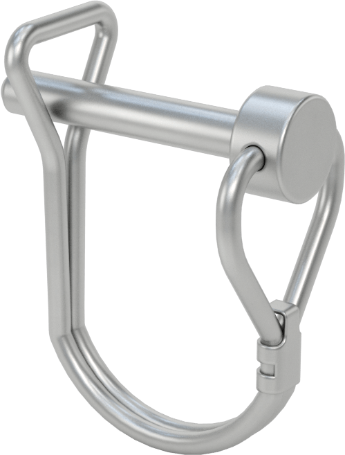 Tel Tutuculu 18-8 Paslanmaz Çelik Çatal Pim, Yuvarlak ve Halkalı, 1/4" Çap, 1-1/8" Kullanılabilir Uzunluk