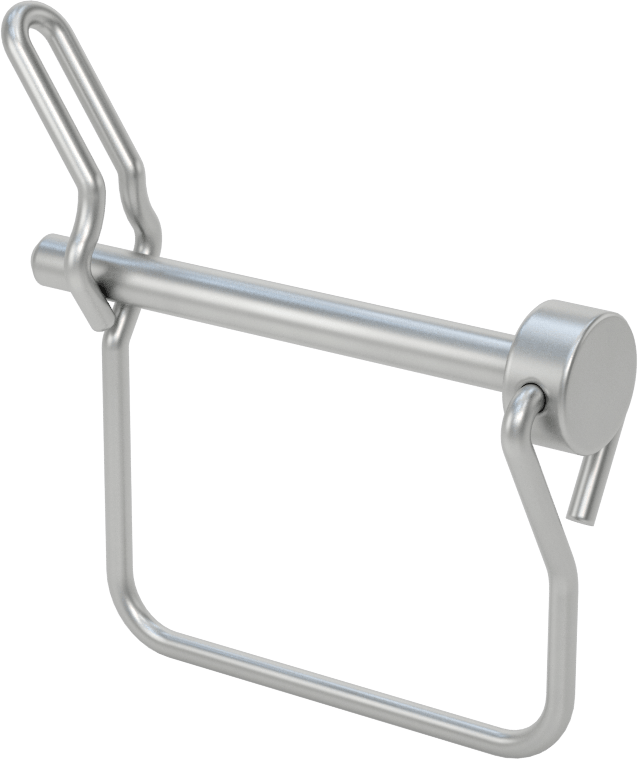 Tel Tutuculu 18-8 Paslanmaz Çelik Çatal Pim, Halkalı ve Tırnaklı Kare, 1/4" Çap, 2-1/4" Kullanılabilir Uzunluk