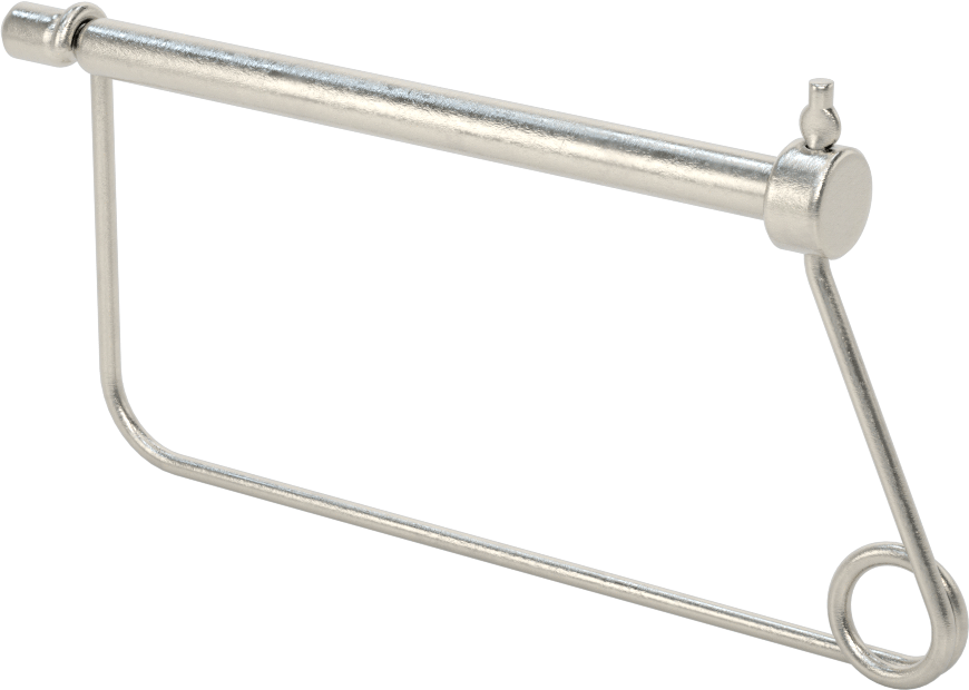 Tel Tutuculu 18-8 Paslanmaz Çelik Çatal Pim, Kancalı Kare, 1/4" Çap, 3-1/2" Kullanılabilir Uzunluk
