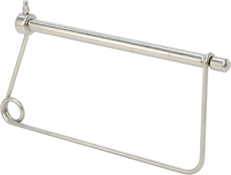 Tel Tutuculu 18-8 Paslanmaz Çelik Çatal Pim, Kancalı Kare, 1/4" Çap, 4" Kullanılabilir Uzunluk