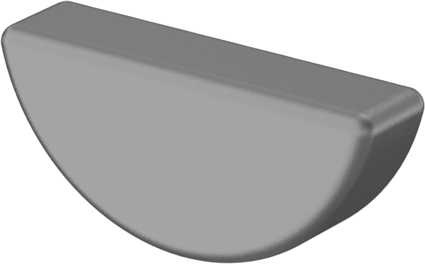 Woodruff Anahtarı, 1018-1045 Karbon Çelik, Anahtar Numarası 201, 1/16" Genişlik