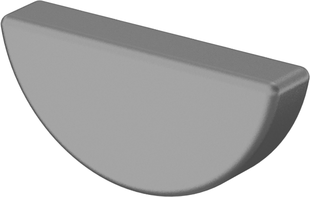 Woodruff Anahtarı, 1018-1045 Karbon Çelik, Anahtar Numarası 206, 1/16" Genişlik