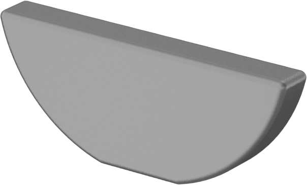Woodruff Anahtarı, 1018-1045 Karbon Çelik, Anahtar Numarası 1, 1/16" Genişlik