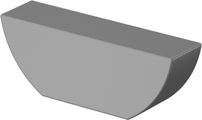 Woodruff Anahtarı, 1018-1045 Karbon Çelik, Anahtar Numarası 141, 1/4" Genişlik