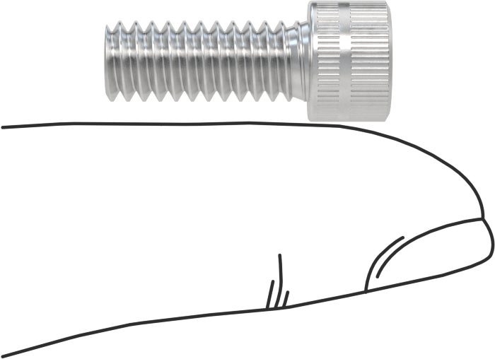 Alüminyum Soket Başlı Vida, 1/4"-20 Diş Boyutu, 5/8" Uzunluk