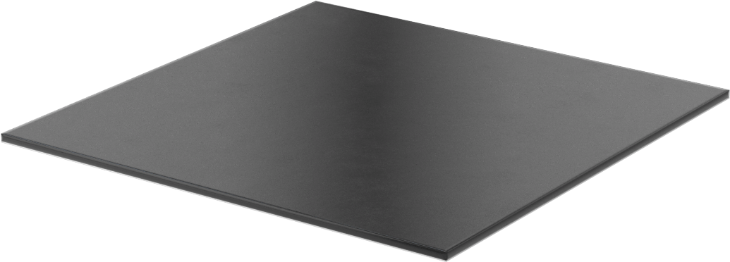 Hafif Hizmet Tipi Hava Koşullarına Dayanıklı EPDM Kauçuk Levha, Yapışkan Arka Yüzeyli, 6" x 6" x 3/32"