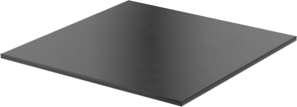 Hafif Hizmet Tipi Hava Koşullarına Dayanıklı EPDM Kauçuk Levha, Yapışkan Arka Yüzeyli, 6" x 6" x 1/8"