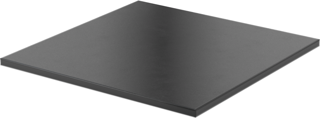 Hafif Hizmet Tipi Hava Koşullarına Dayanıklı EPDM Kauçuk Levha, Yapışkan Arka Yüzeyli, 6" x 6" x 3/16"