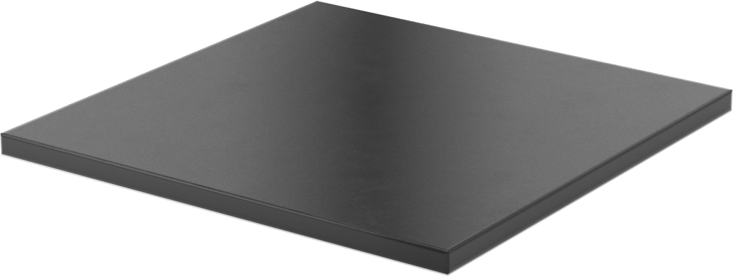 Hafif Hizmet Tipi Hava Koşullarına Dayanıklı EPDM Kauçuk Levha, Yapışkan Arka Yüzeyli, 6" x 6" x 1/4"