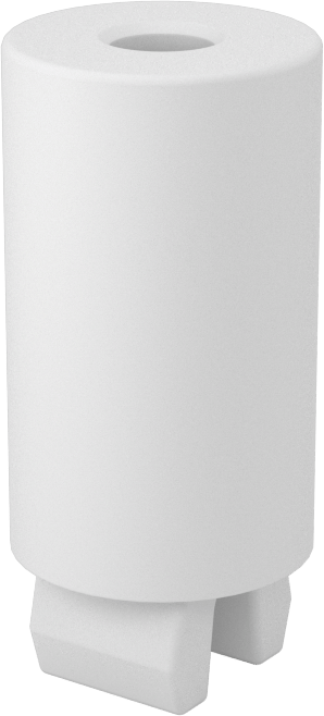 Naylon Geçmeli Somun, Yuvarlak, 1/4" Vida Boyutu için
