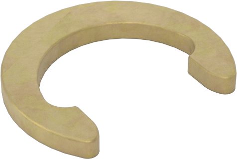 Yan Montajlı Harici Tutma Halkası, Düşük Boşluk, Sarı Kromat Kaplamalı Çelik, 1/8" Dış Çap için