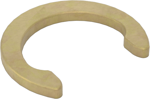 Yan Montajlı Harici Tutma Halkası, Düşük Boşluk, Sarı Kromat Kaplamalı Çelik, 1/4" Dış Çap için