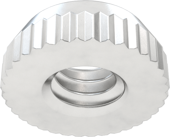 Tırtıklı Kenarlı, Darbeye Dayanıklı Somun, 1/4"-20 Diş Boyutu
