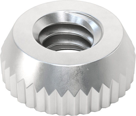 Tırtıklı Kenarlı, Darbeye Dayanıklı Somun, 1/4"-20 Diş Boyutu