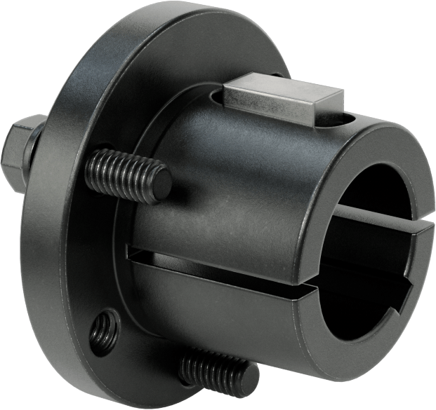Yarık Konik Burç, 1-1/4" Mil Çapı için Makine Anahtarlı P1 Stili, Çelik
