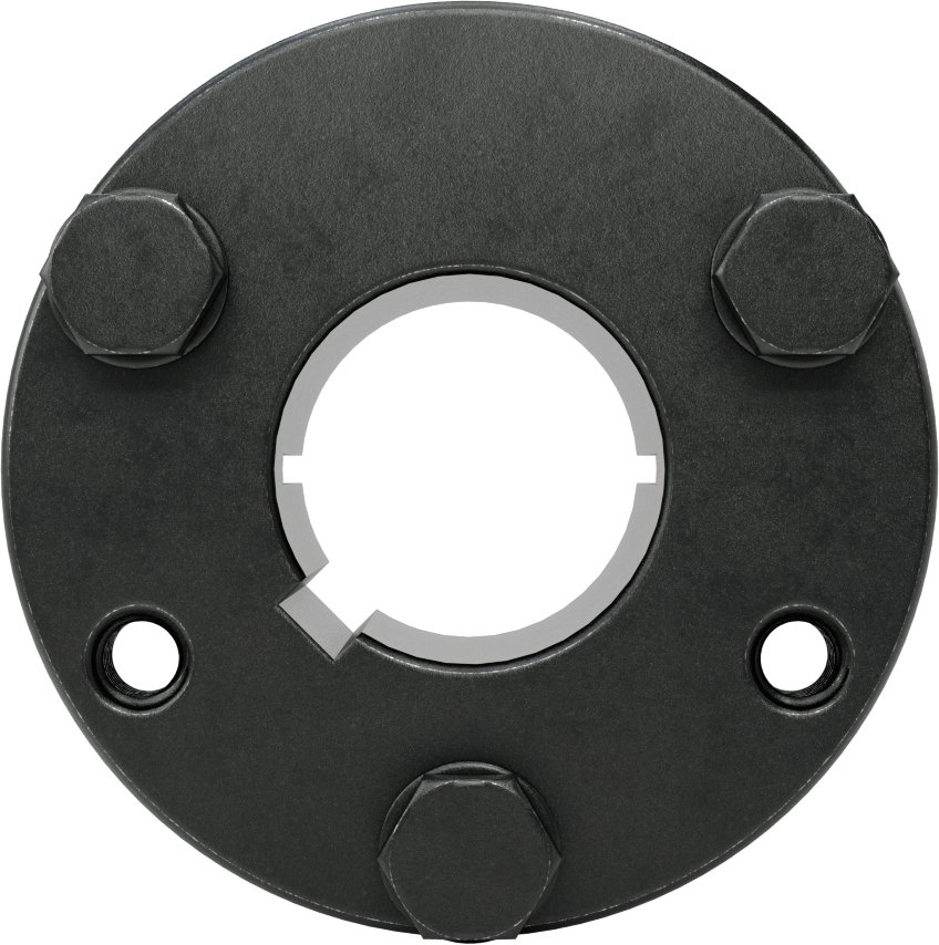 Yarık Konik Burç, 1-1/4" Mil Çapı için Makine Anahtarlı P1 Stili, Çelik