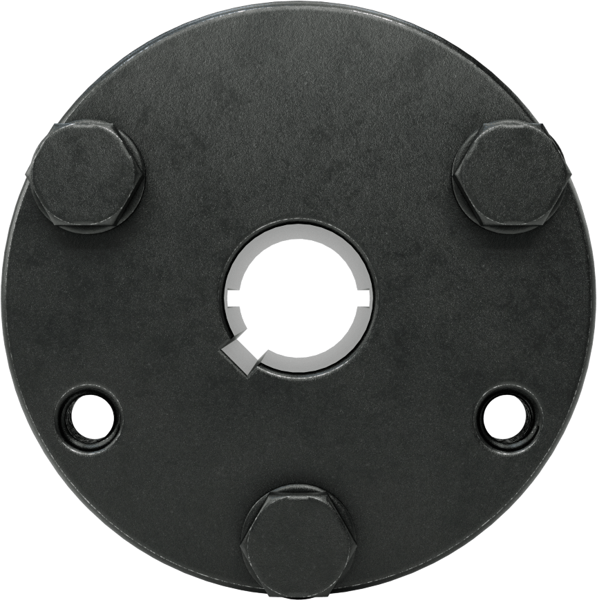 Yarık Konik Burç, 3/4" Mil Çapı için Makine Anahtarlı P2 Stili, Çelik
