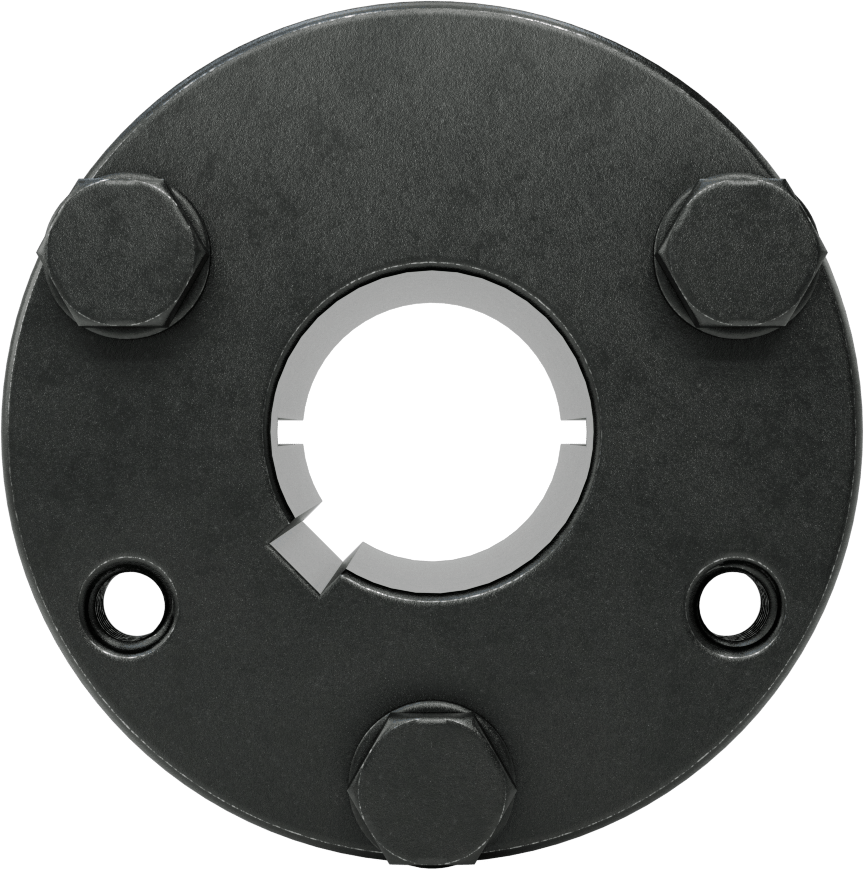 Yarık Konik Burç, 1-1/8" Mil Çapı için Makine Anahtarlı P2 Stili, Çelik