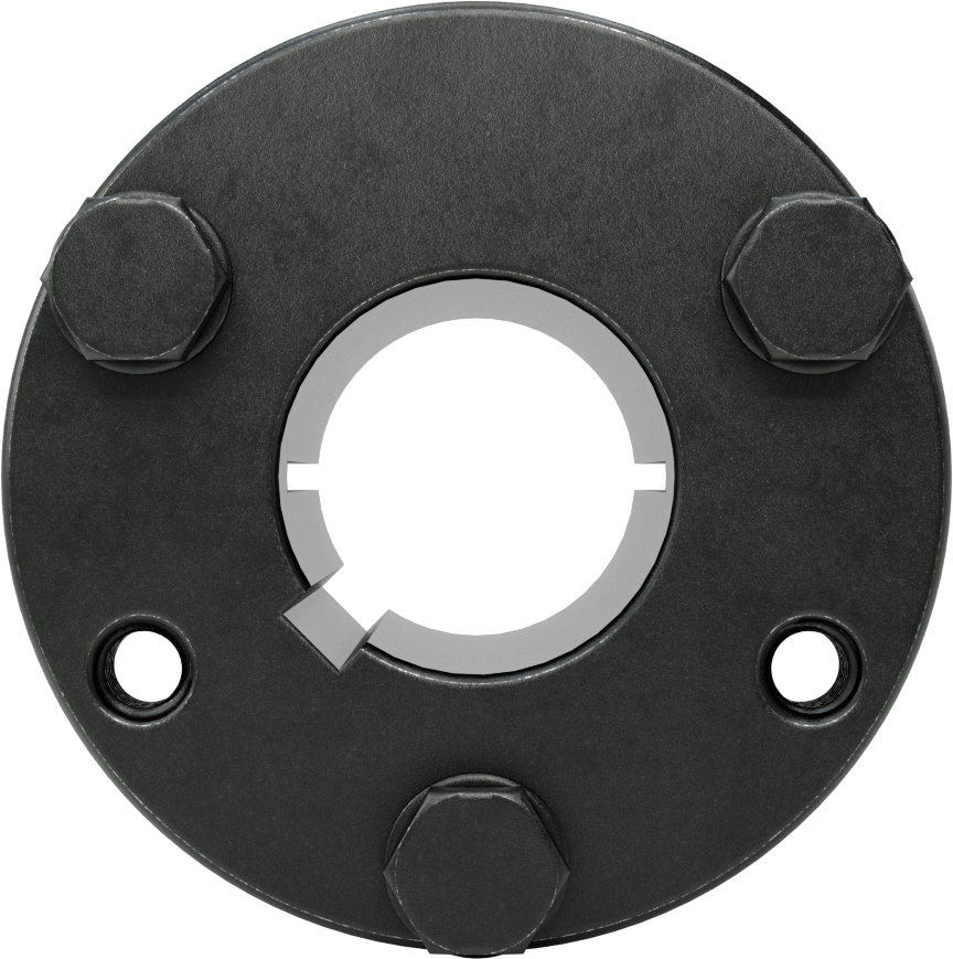 Yarık Konik Burç, 1-1/4" Mil Çapı için Makine Anahtarlı P2 Stili, Çelik
