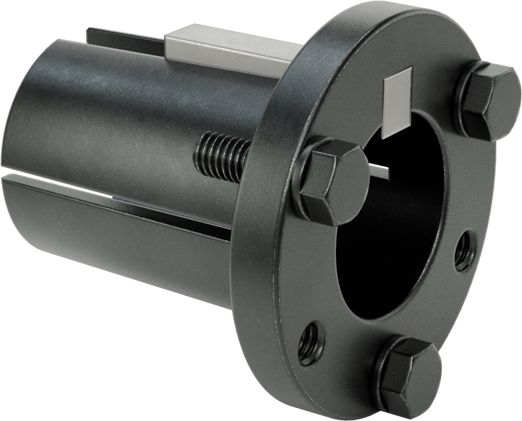Yarık Konik Burç, 1-1/2" Mil Çapı için Makine Anahtarlı P2 Stili, Çelik