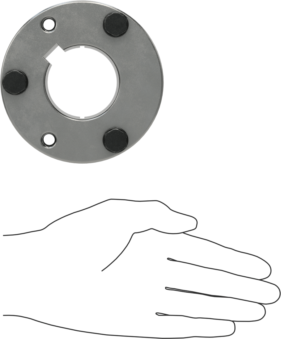 Yarık Konik Burç, 1-7/8" Mil Çapı için Makine Anahtarlı Q1 Stili, Çelik
