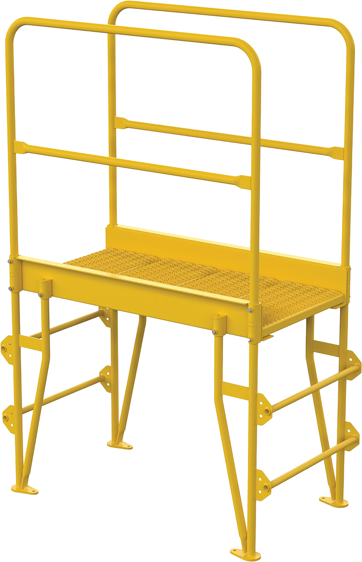 Yer Tasarrufu Sağlayan Çapraz Merdiven, Yuvarlak Basamak, 6'7“ Yükseklik x 29” Genişlik x 4'5" Derinlik Toplam