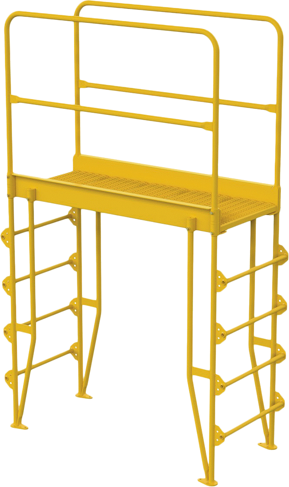 Yer Tasarrufu Sağlayan Çapraz Merdiven, Yuvarlak Basamak, 8'7“ Yükseklik x 29” Genişlik x 5'5" Derinlik Toplam
