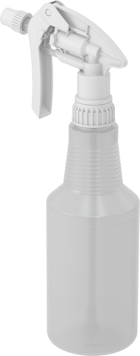 Sprey Şişesi, Polipropilen Başlıklı HDPE, 16 FL oz Kapasite, 10,25 inç Yükseklik