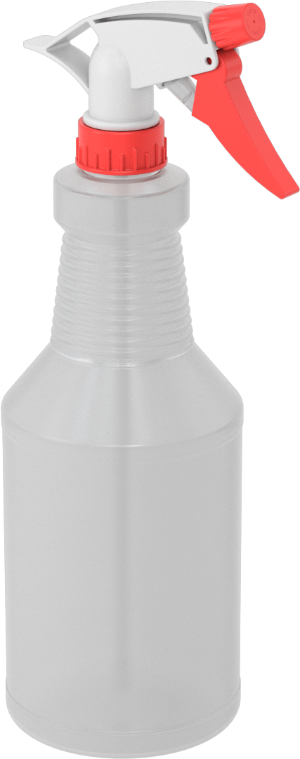 Sprey Şişesi, Polipropilen Başlıklı HDPE, 24 FL oz Kapasite, 10,75 inç Yükseklik