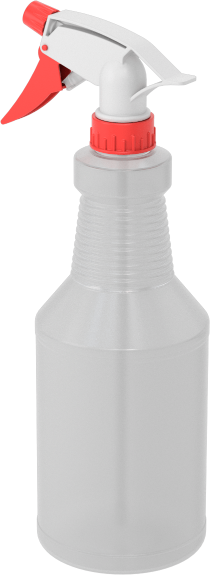 Sprey Şişesi, Polipropilen Başlıklı HDPE, 24 FL oz Kapasite, 10,75 inç Yükseklik