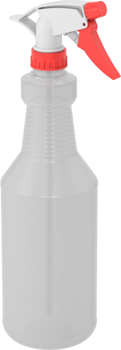 Sprey Şişesi, Polipropilen Başlıklı HDPE, 32 FL. oz Kapasite, 12,5" Yükseklik