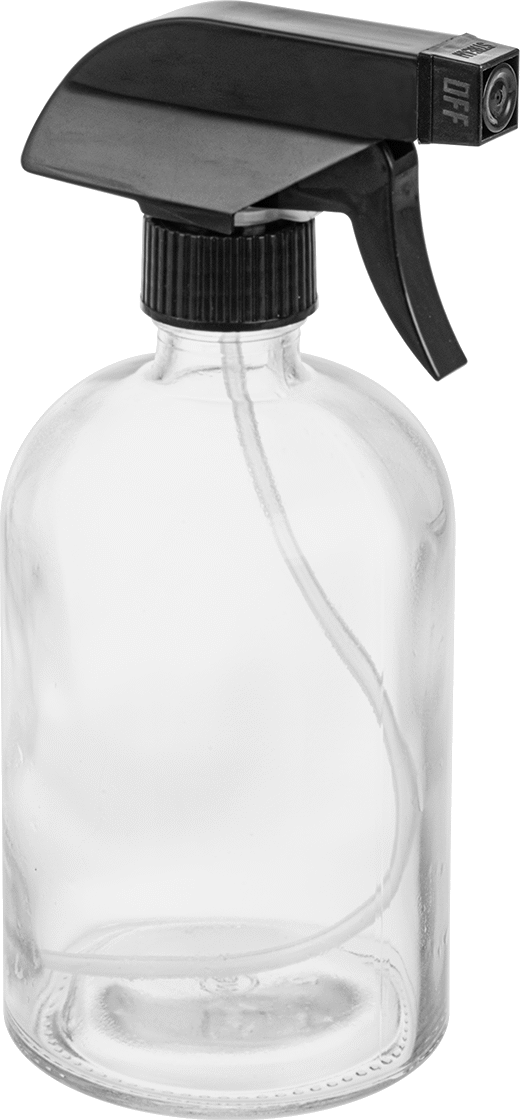 Sprey Şişesi, Polipropilen Başlıklı Cam, 4 FL. oz Kapasite, 4-1/4" Yükseklik