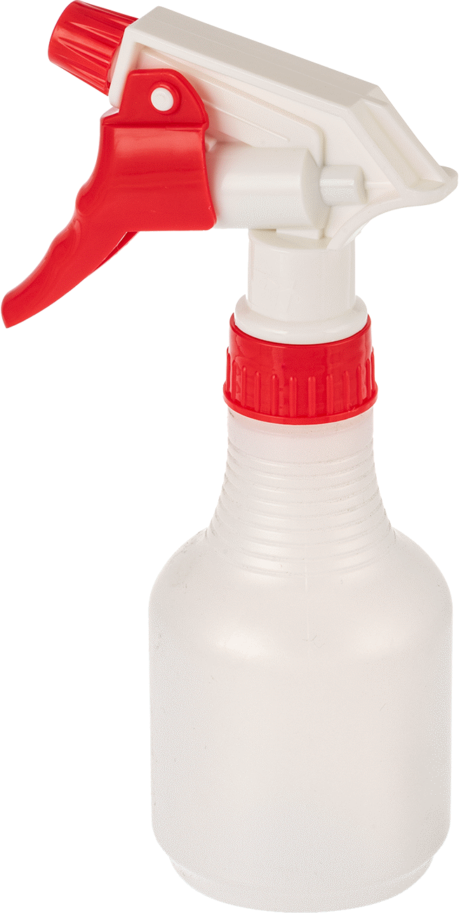 Sprey Şişesi, Polipropilen Başlıklı HDPE Plastik, 8 FL. oz Kapasite, 8" Yükseklik