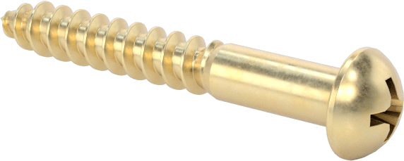 Pirinç Phillips Dekoratif Yuvarlak Başlı Vidalar, Ahşap için, 3 Boyutu, 3/4" Uzunluk