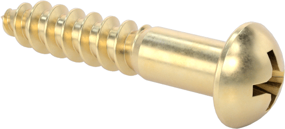 Pirinç Phillips Dekoratif Yuvarlak Başlı Vidalar, Ahşap için, Numara 6 Boyut, 3/4" Uzunluk