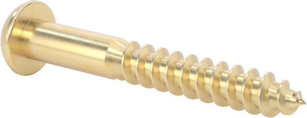 Pirinç Phillips Dekoratif Yuvarlak Başlı Vidalar, Ahşap için, Numara 8 Boyut, 1-1/4" Uzunluk